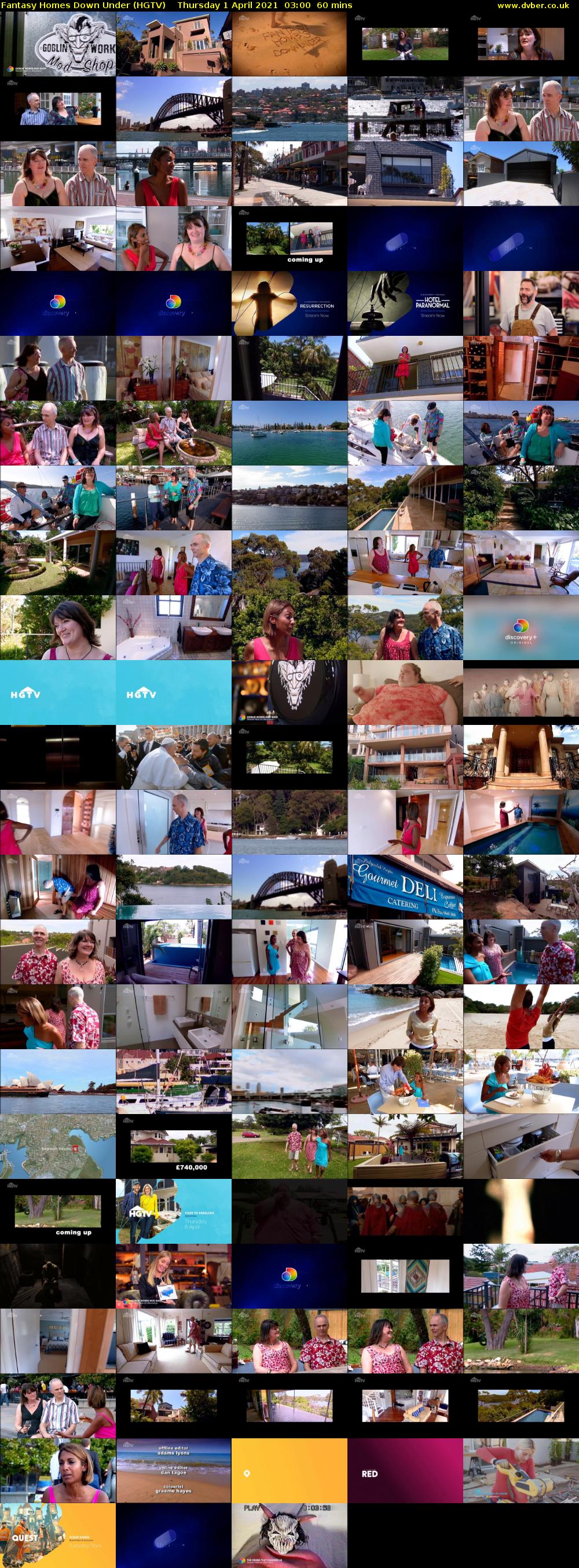 Fantasy Homes Down Under (HGTV) Thursday 1 April 2021 03:00 - 04:00
