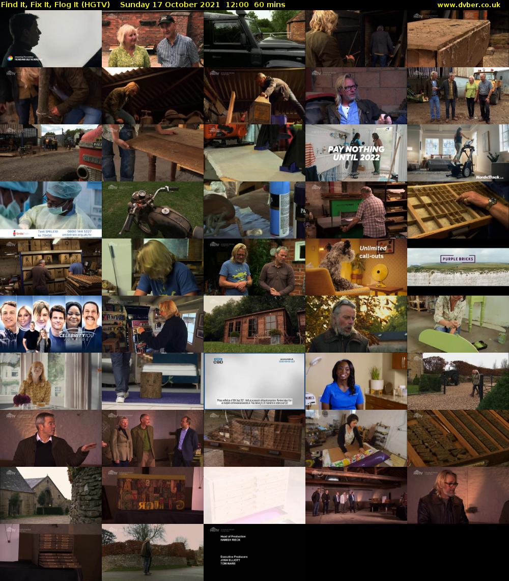 Find It, Fix It, Flog It (HGTV) Sunday 17 October 2021 12:00 - 13:00