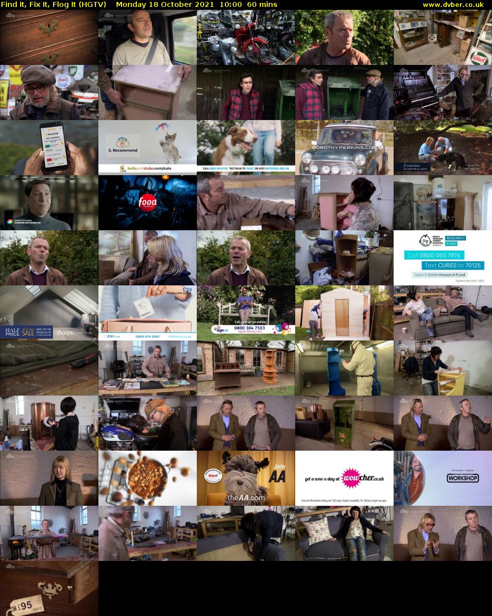 Find It, Fix It, Flog It (HGTV) Monday 18 October 2021 10:00 - 11:00