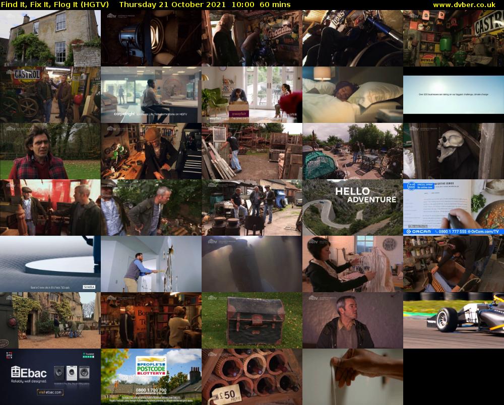 Find It, Fix It, Flog It (HGTV) Thursday 21 October 2021 10:00 - 11:00