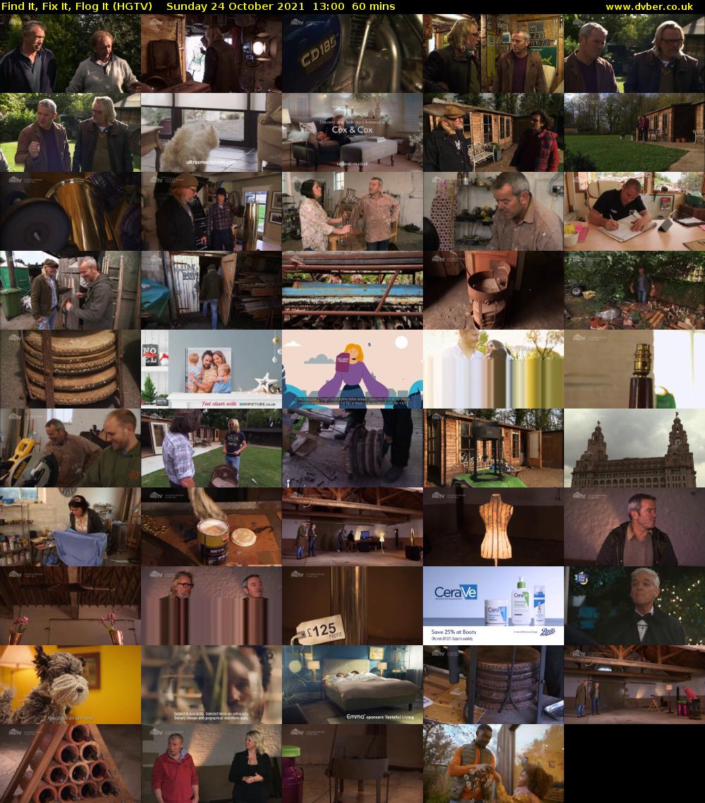 Find It, Fix It, Flog It (HGTV) Sunday 24 October 2021 13:00 - 14:00
