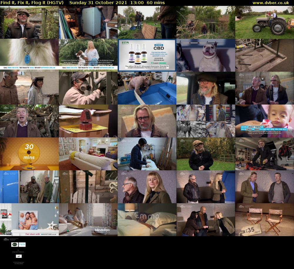 Find It, Fix It, Flog It (HGTV) Sunday 31 October 2021 13:00 - 14:00