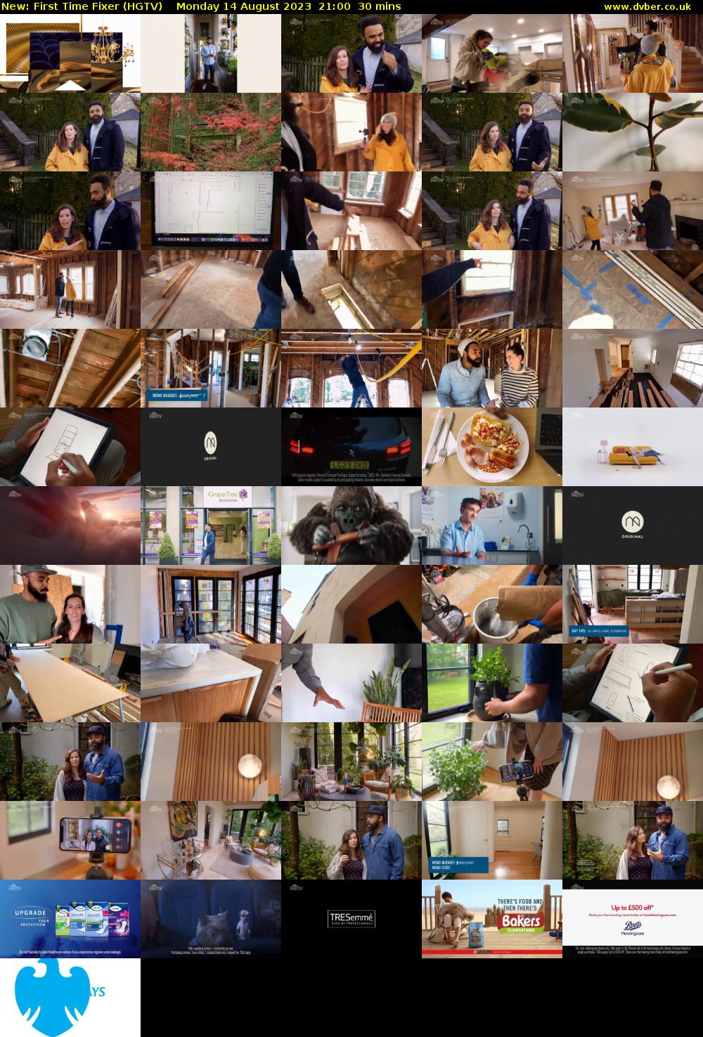 First Time Fixer (HGTV) Monday 14 August 2023 21:00 - 21:30