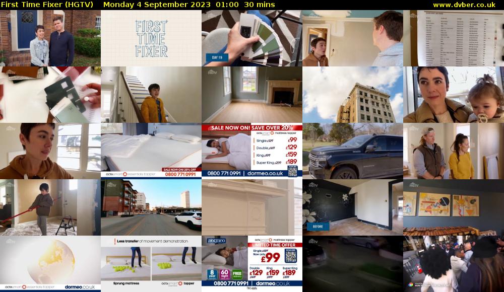 First Time Fixer (HGTV) Monday 4 September 2023 01:00 - 01:30