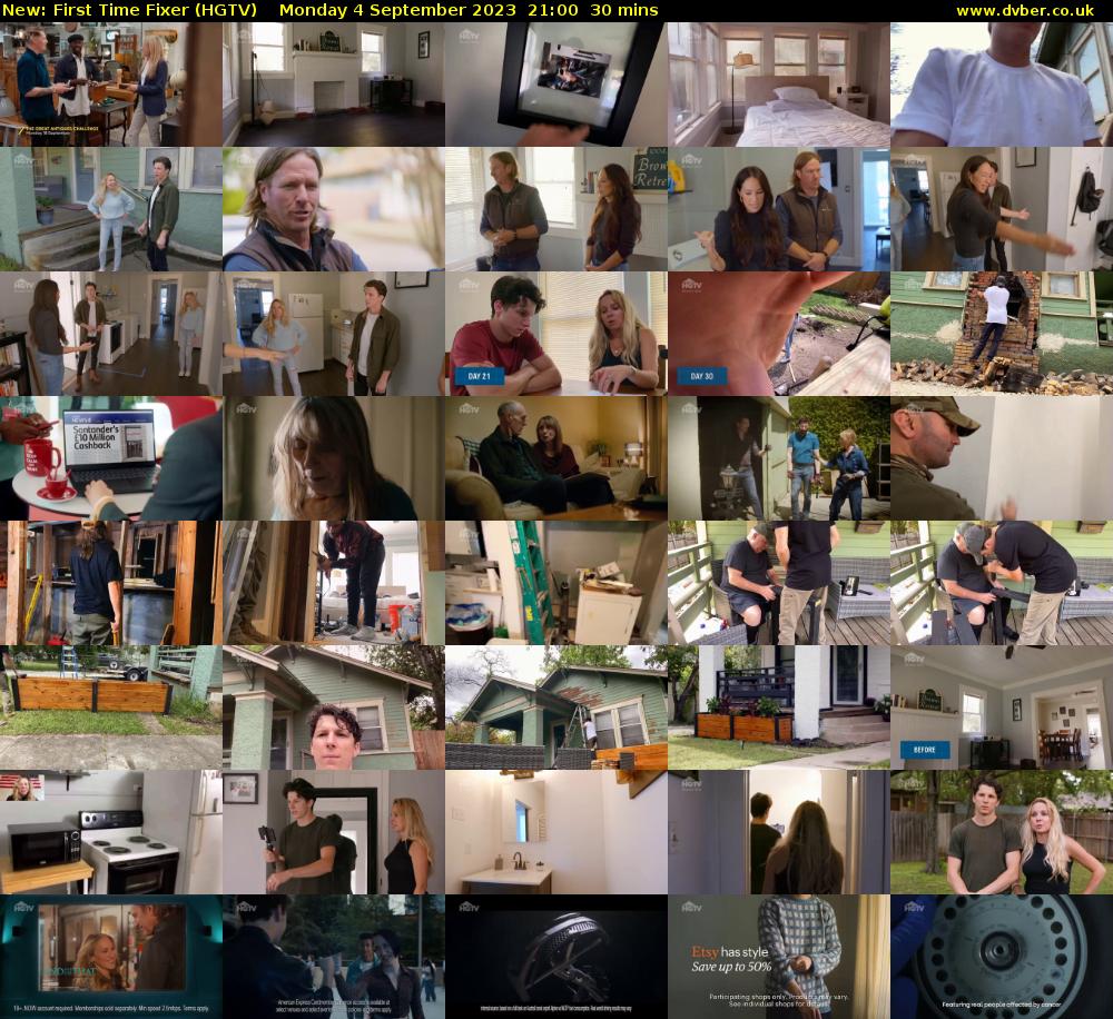 First Time Fixer (HGTV) Monday 4 September 2023 21:00 - 21:30