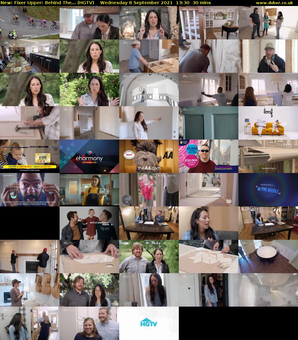 Fixer Upper: Behind The... (HGTV) Wednesday 8 September 2021 13:30 - 14:00