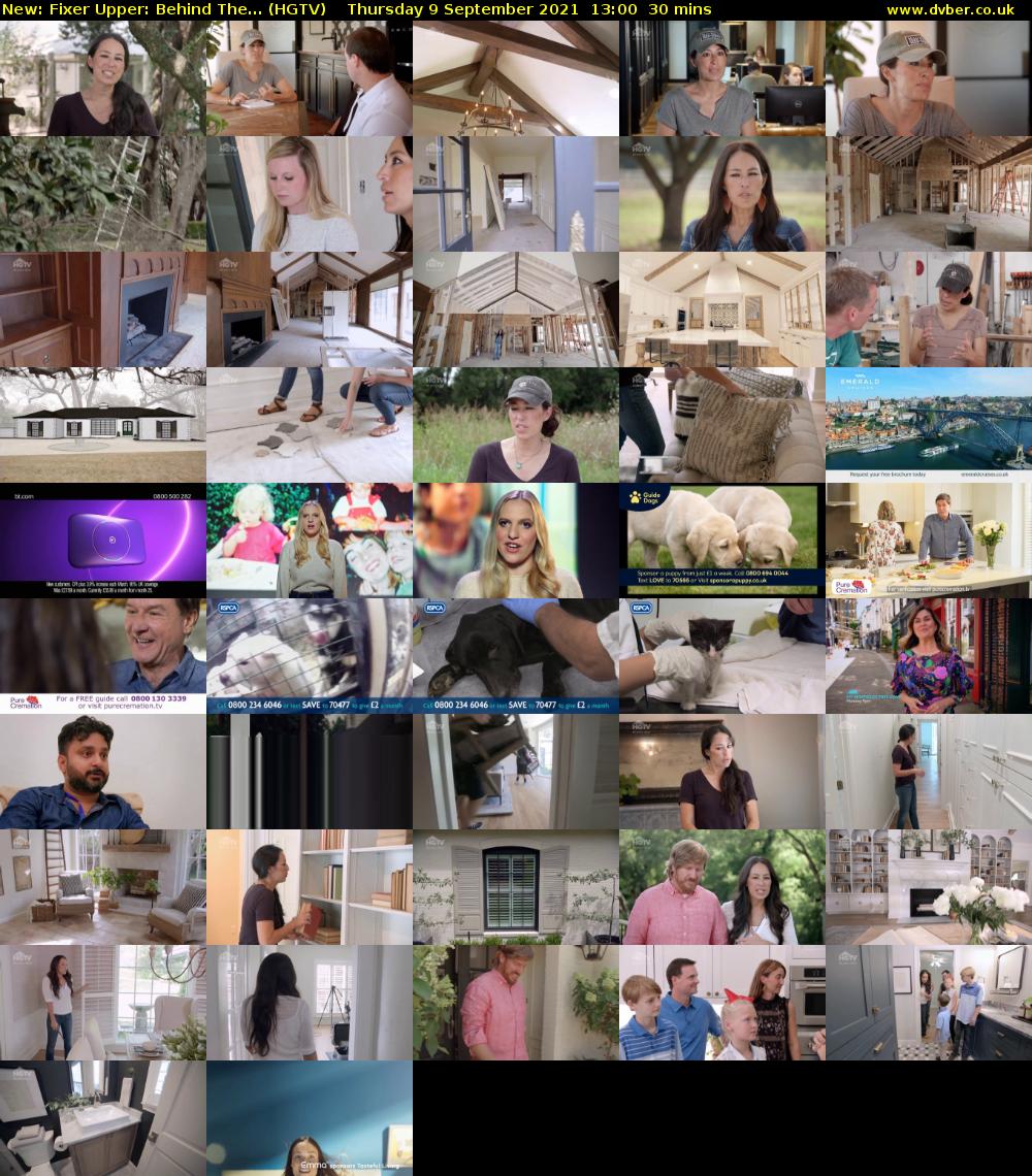 Fixer Upper: Behind The... (HGTV) Thursday 9 September 2021 13:00 - 13:30