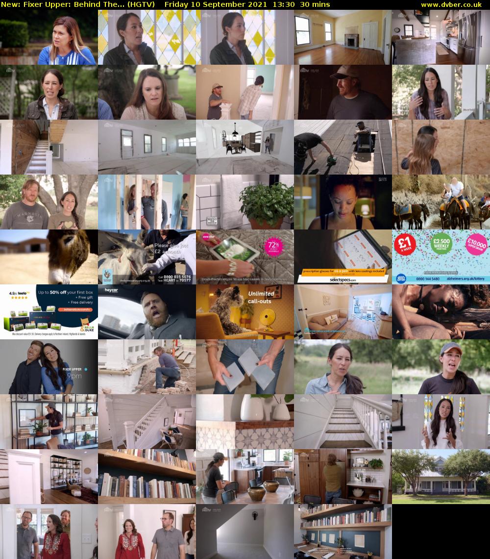 Fixer Upper: Behind The... (HGTV) Friday 10 September 2021 13:30 - 14:00