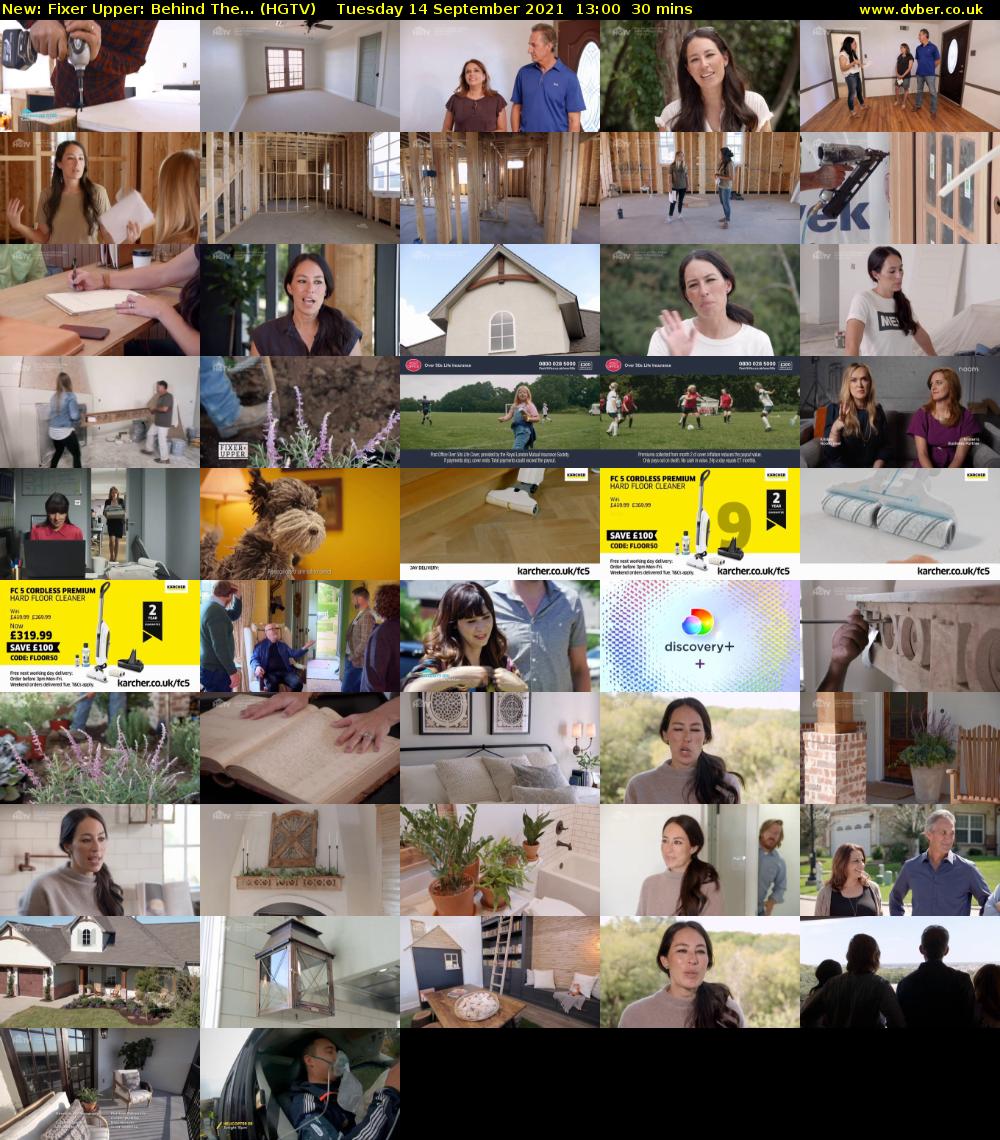 Fixer Upper: Behind The... (HGTV) Tuesday 14 September 2021 13:00 - 13:30