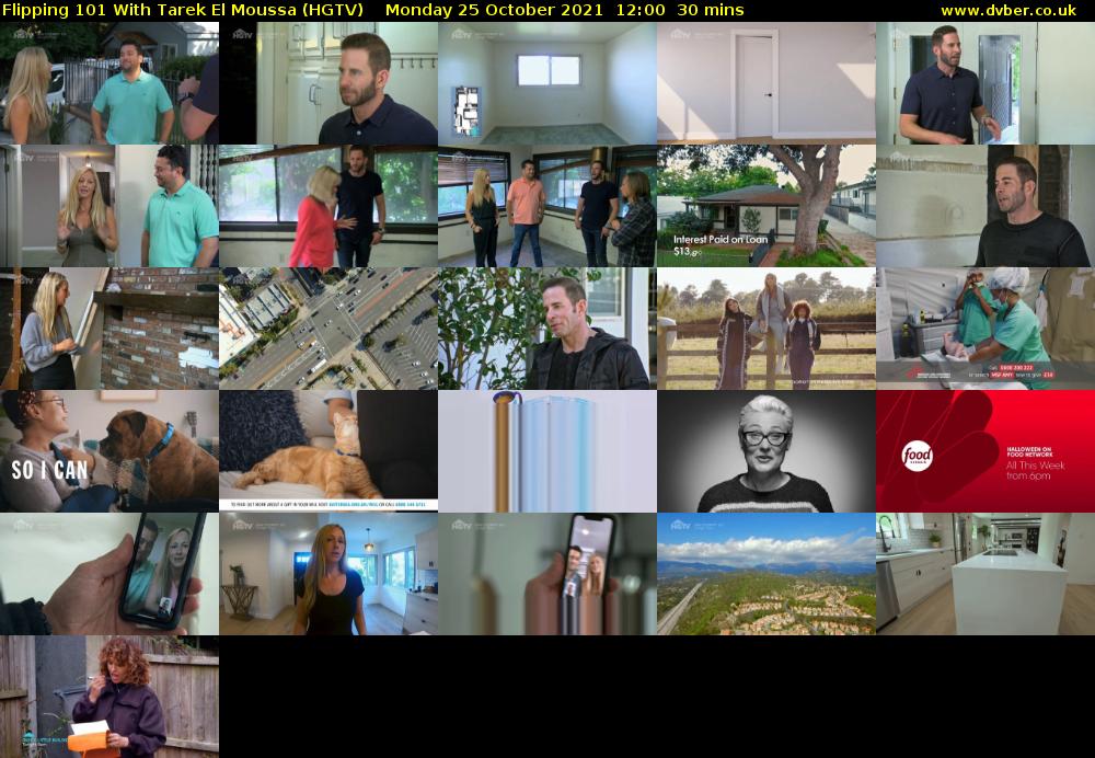 Flipping 101 With Tarek El Moussa (HGTV) Monday 25 October 2021 12:00 - 12:30