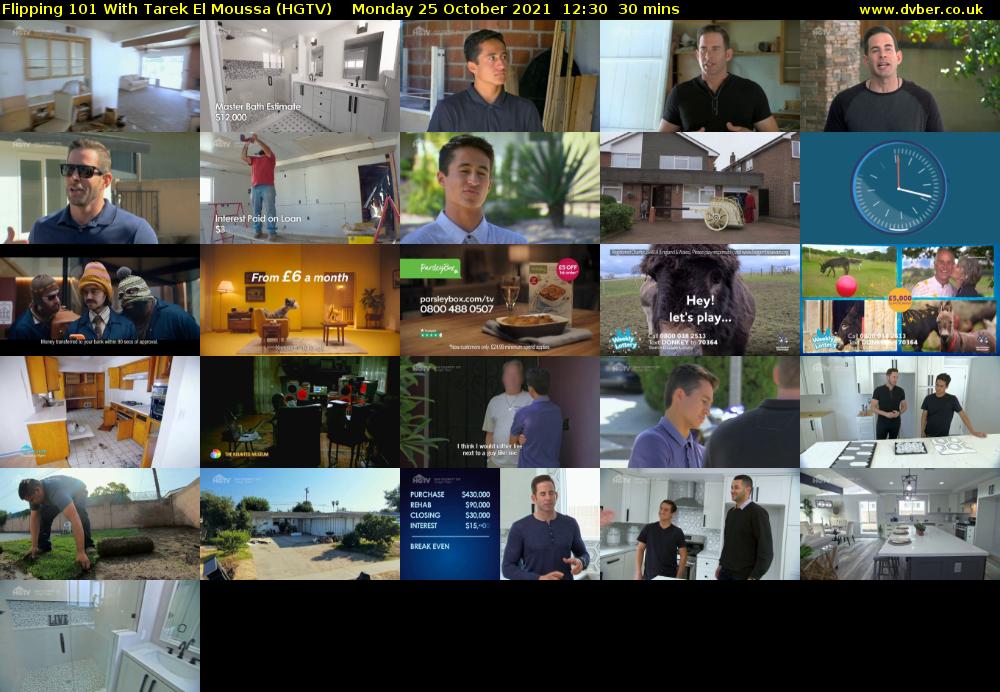 Flipping 101 With Tarek El Moussa (HGTV) Monday 25 October 2021 12:30 - 13:00