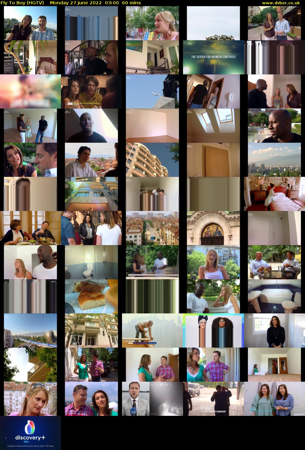 Fly To Buy (HGTV) Monday 27 June 2022 03:00 - 04:00