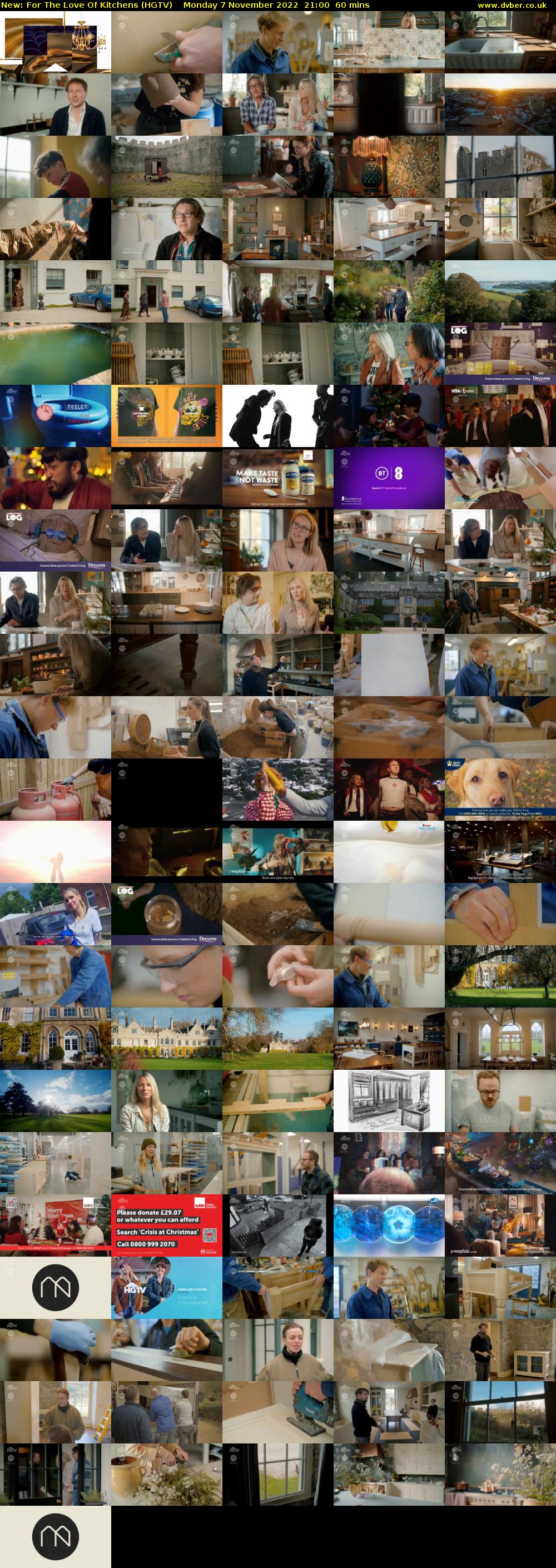 For The Love Of Kitchens (HGTV) Monday 7 November 2022 21:00 - 22:00