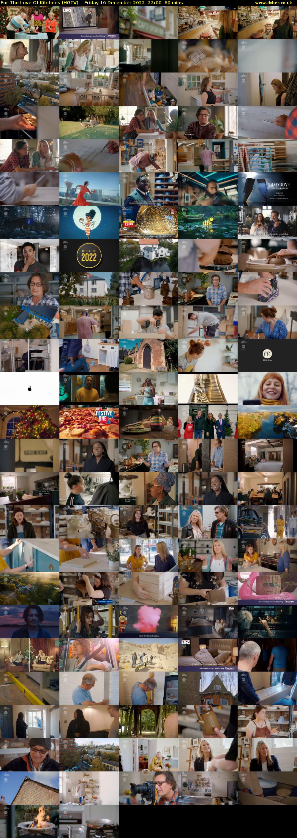 For The Love Of Kitchens (HGTV) Friday 16 December 2022 22:00 - 23:00