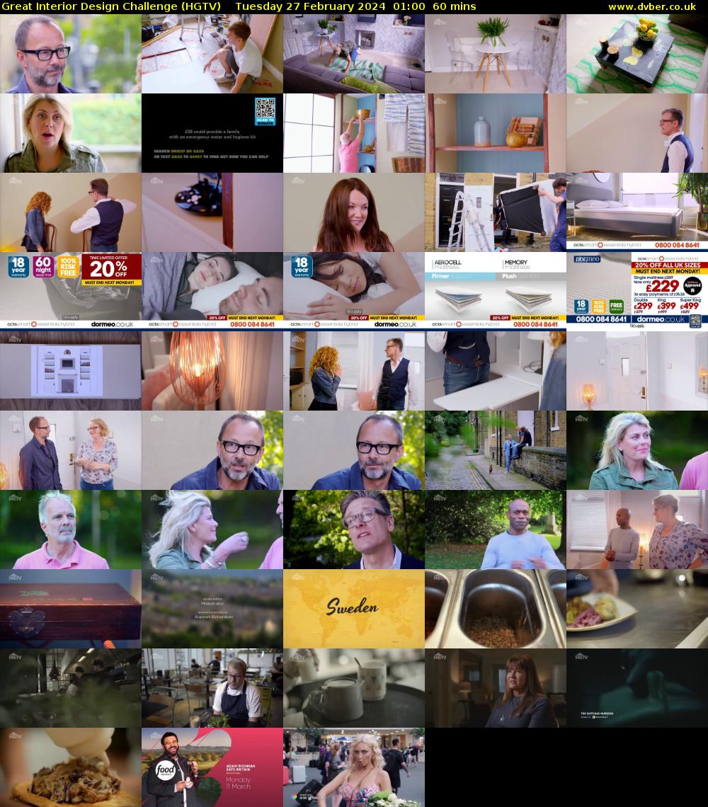 Great Interior Design Challenge (HGTV) Tuesday 27 February 2024 01:00 - 02:00