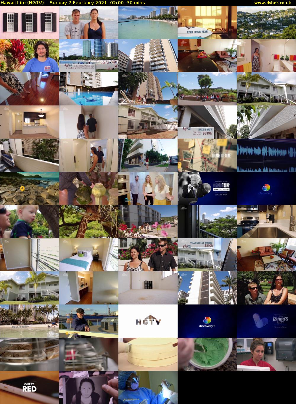 Hawaii Life (HGTV) Sunday 7 February 2021 02:00 - 02:30