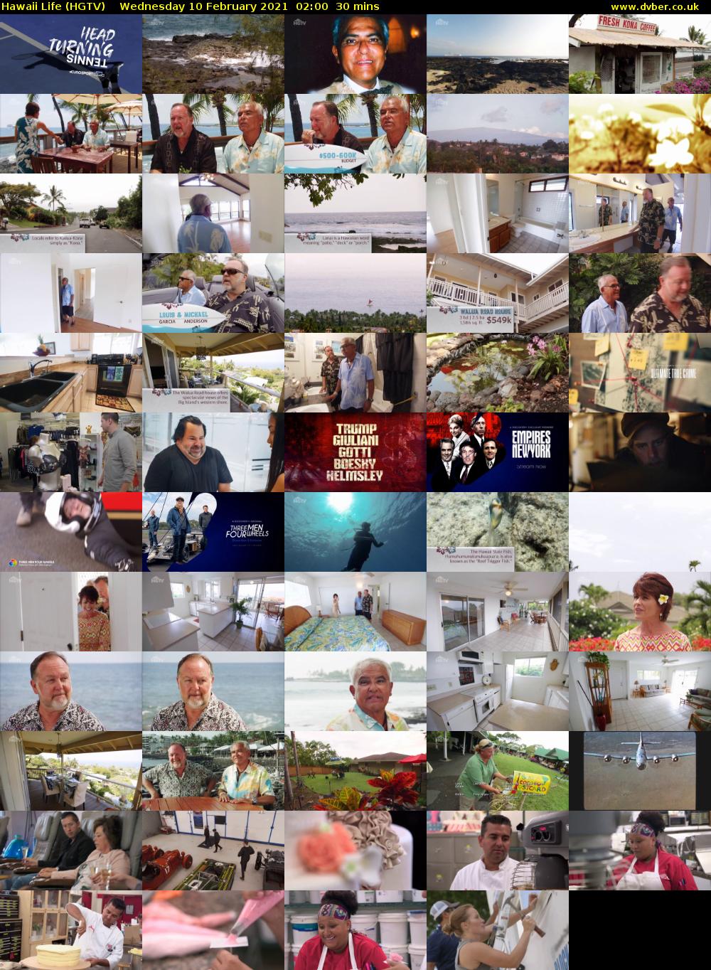 Hawaii Life (HGTV) Wednesday 10 February 2021 02:00 - 02:30