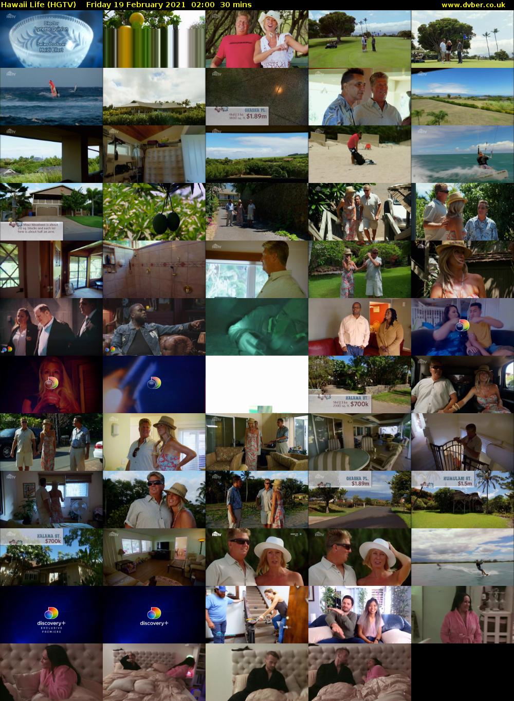 Hawaii Life (HGTV) Friday 19 February 2021 02:00 - 02:30