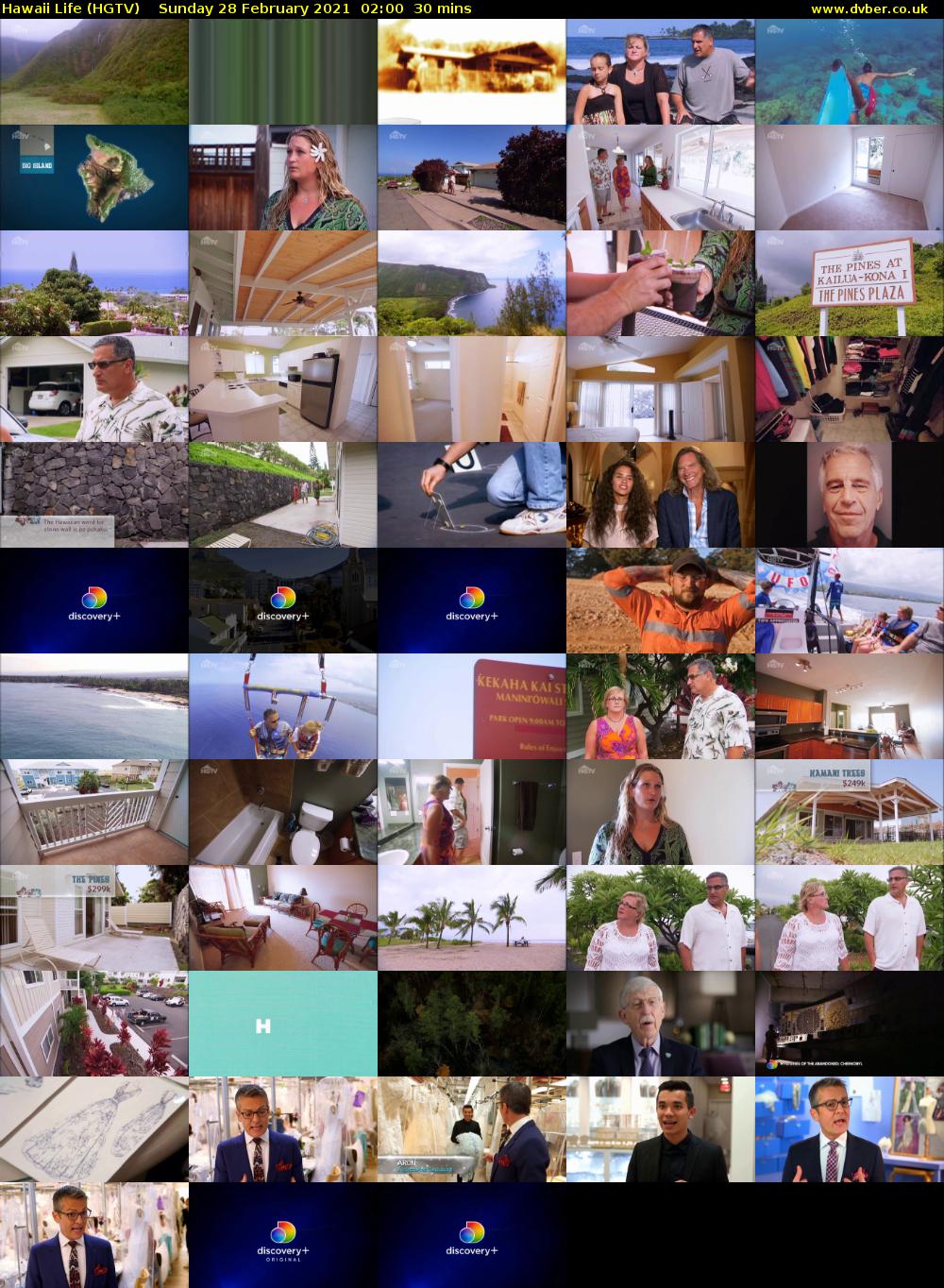 Hawaii Life (HGTV) Sunday 28 February 2021 02:00 - 02:30