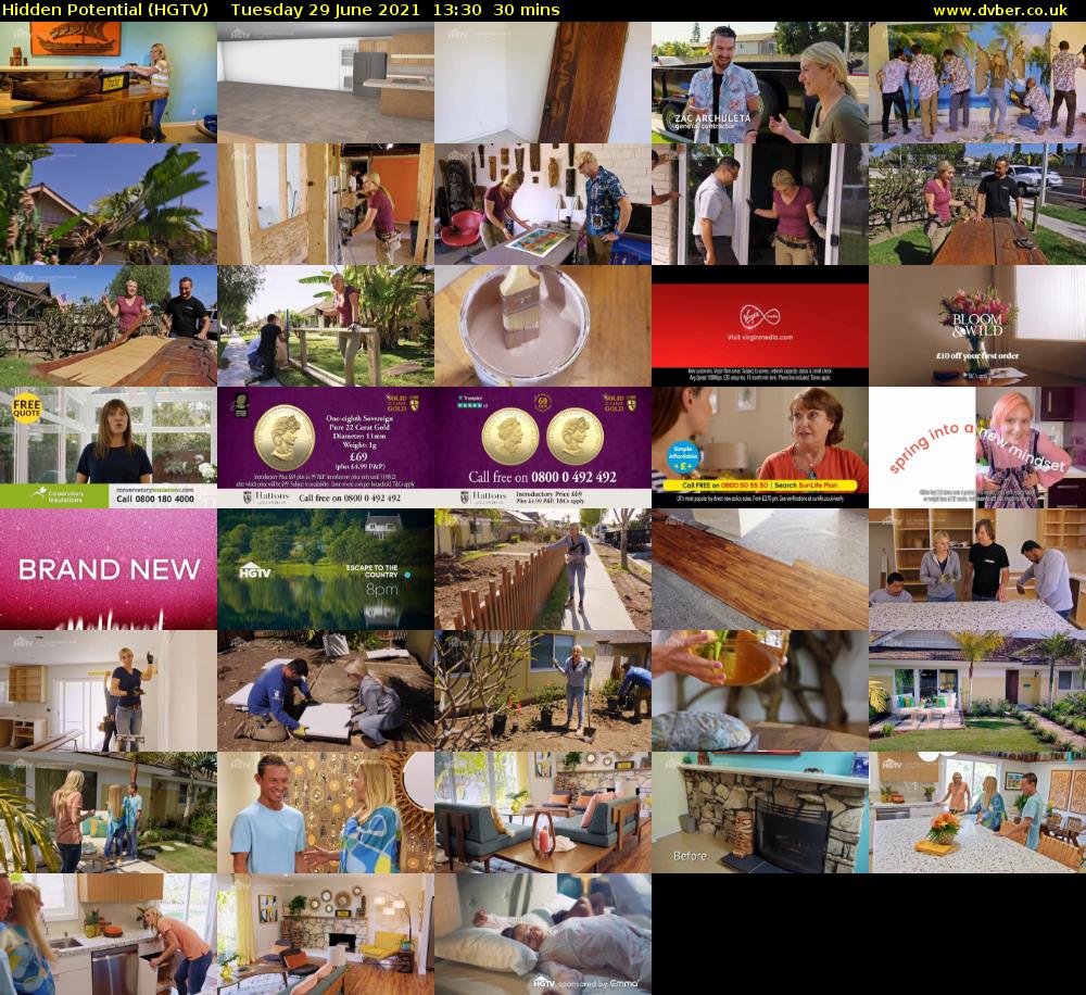 Hidden Potential (HGTV) Tuesday 29 June 2021 13:30 - 14:00