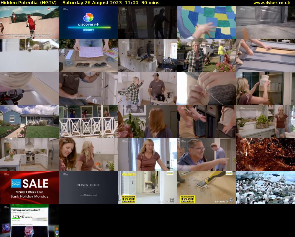 Hidden Potential (HGTV) Saturday 26 August 2023 11:00 - 11:30