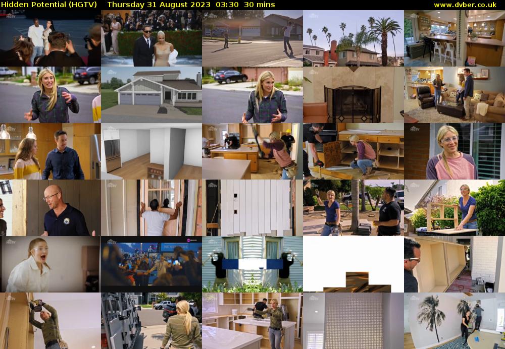 Hidden Potential (HGTV) Thursday 31 August 2023 03:30 - 04:00