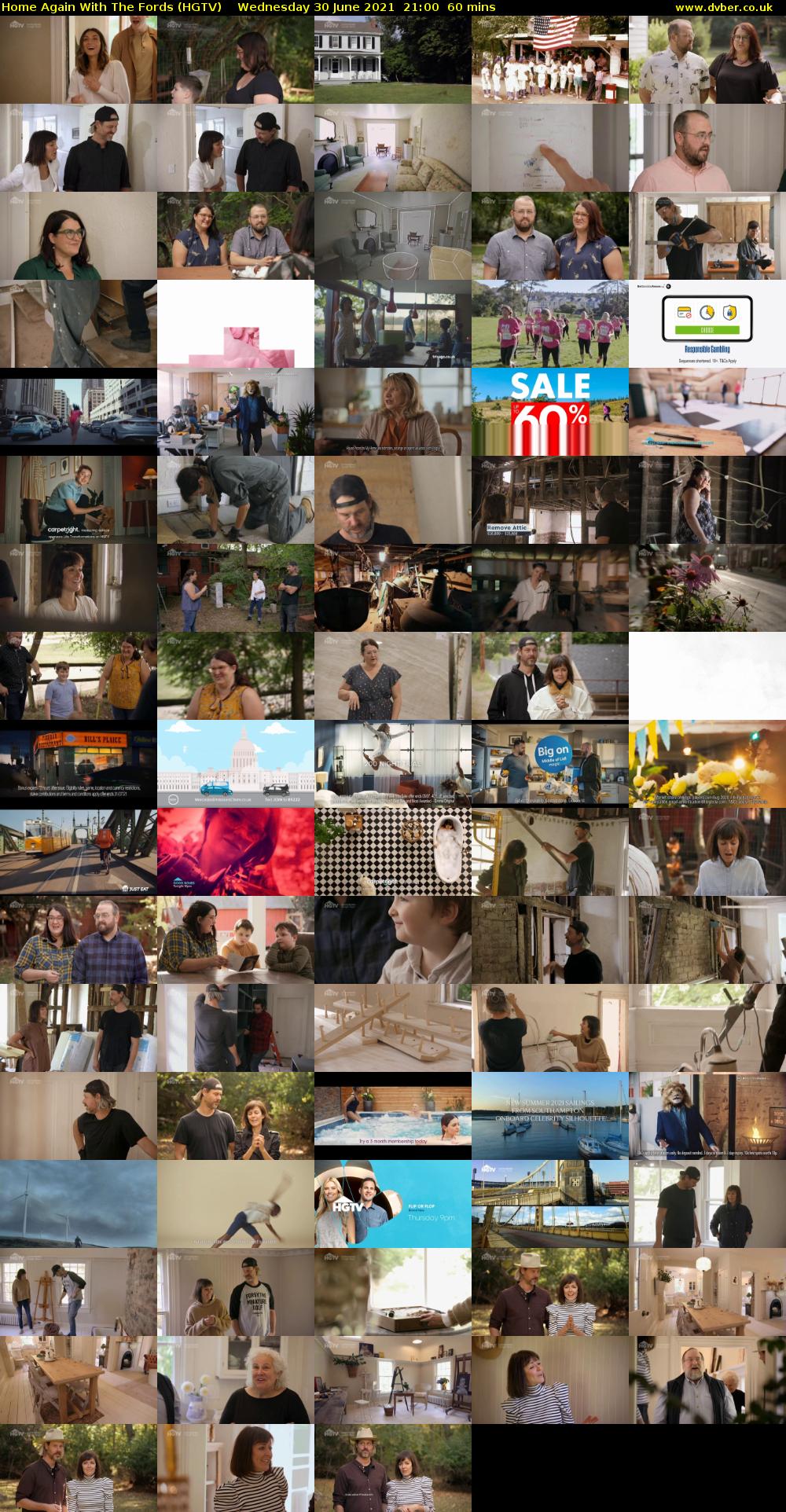 Home Again With The Fords (HGTV) Wednesday 30 June 2021 21:00 - 22:00