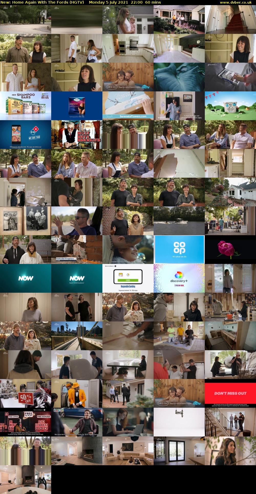 Home Again With The Fords (HGTV) Monday 5 July 2021 22:00 - 23:00