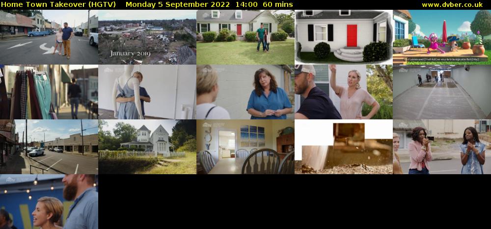 Home Town Takeover (HGTV) Monday 5 September 2022 14:00 - 15:00