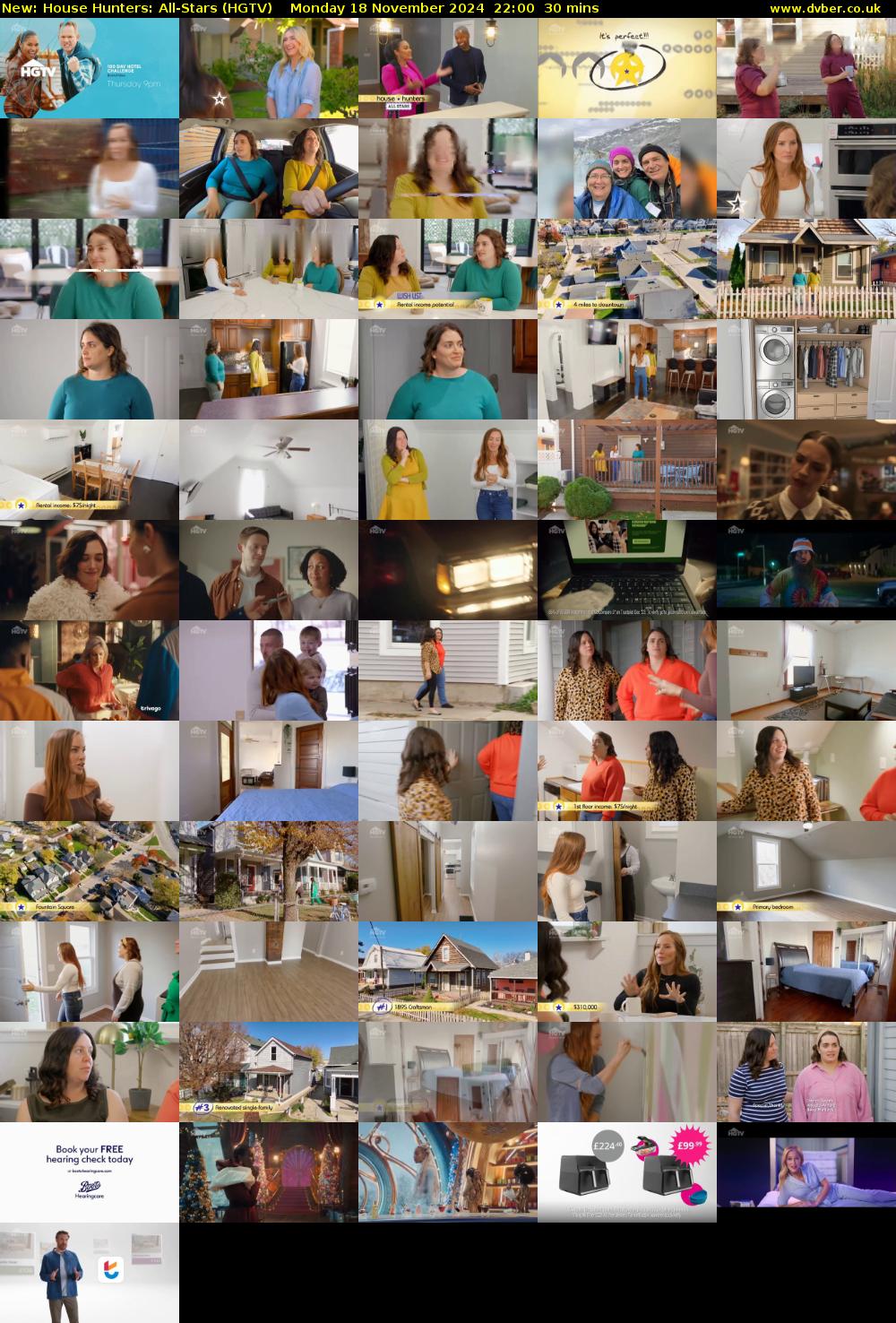 House Hunters: All-Stars (HGTV) Monday 18 November 2024 22:00 - 22:30