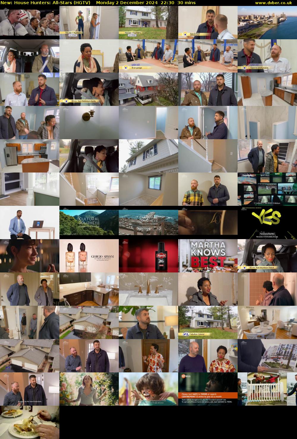 House Hunters: All-Stars (HGTV) Monday 2 December 2024 22:30 - 23:00