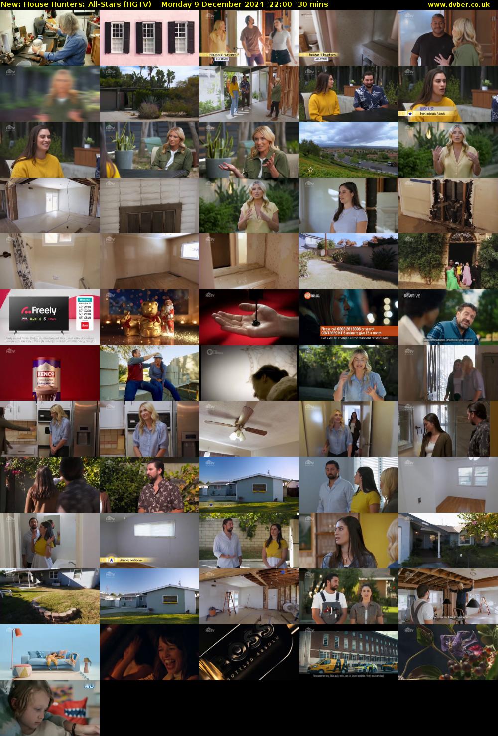 House Hunters: All-Stars (HGTV) Monday 9 December 2024 22:00 - 22:30