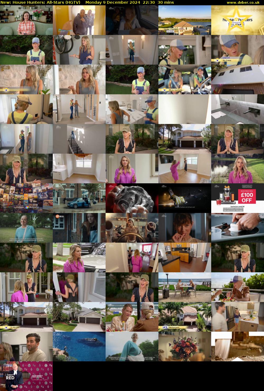 House Hunters: All-Stars (HGTV) Monday 9 December 2024 22:30 - 23:00