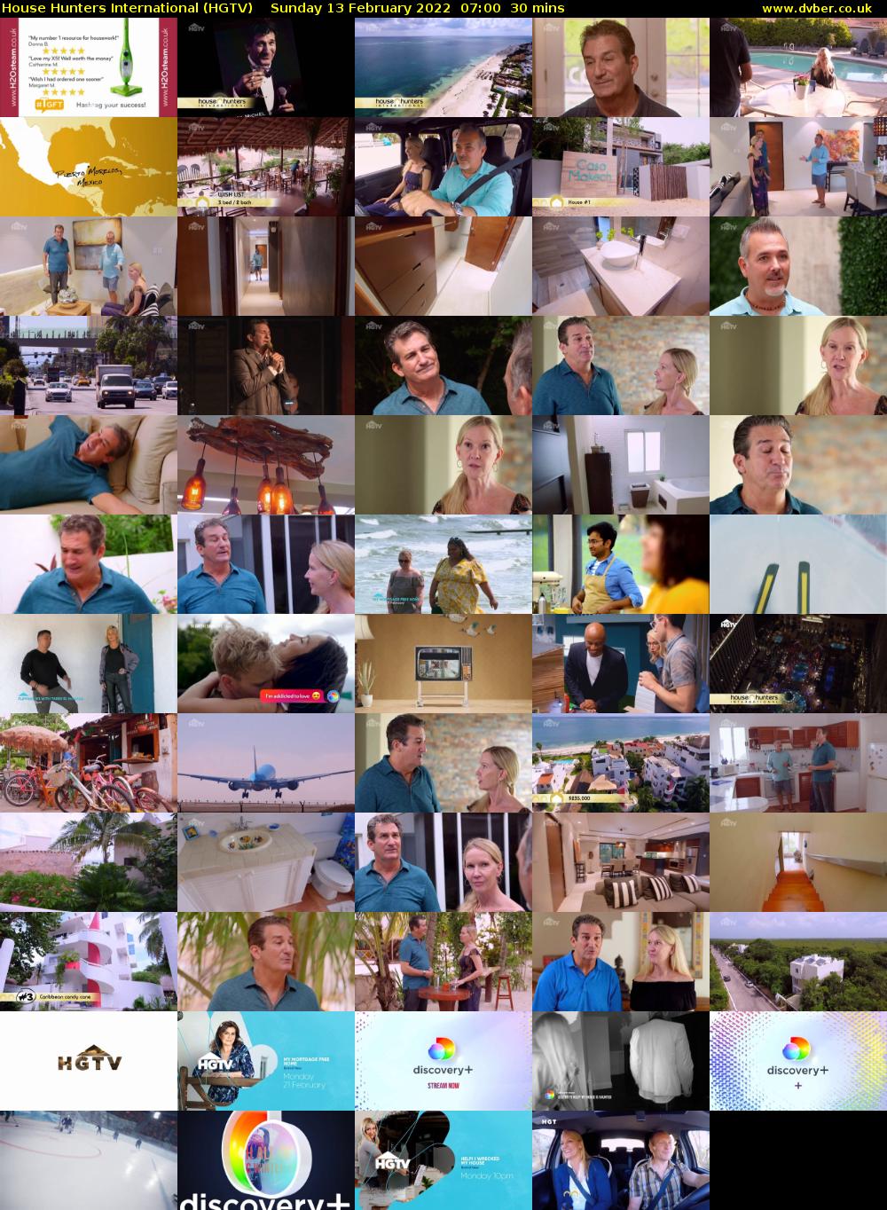 House Hunters International (HGTV) Sunday 13 February 2022 07:00 - 07:30