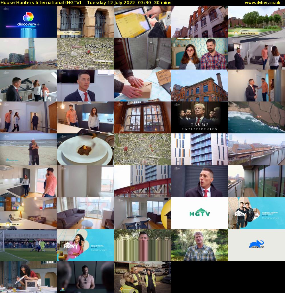 House Hunters International (HGTV) Tuesday 12 July 2022 03:30 - 04:00