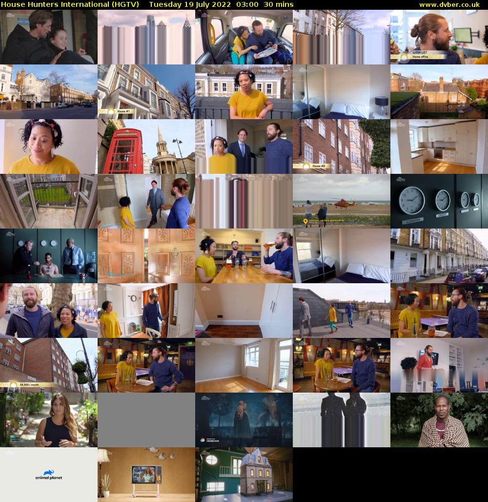 House Hunters International (HGTV) Tuesday 19 July 2022 03:00 - 03:30