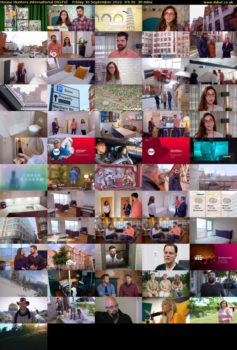 House Hunters International (HGTV) Friday 30 September 2022 03:30 - 04:00