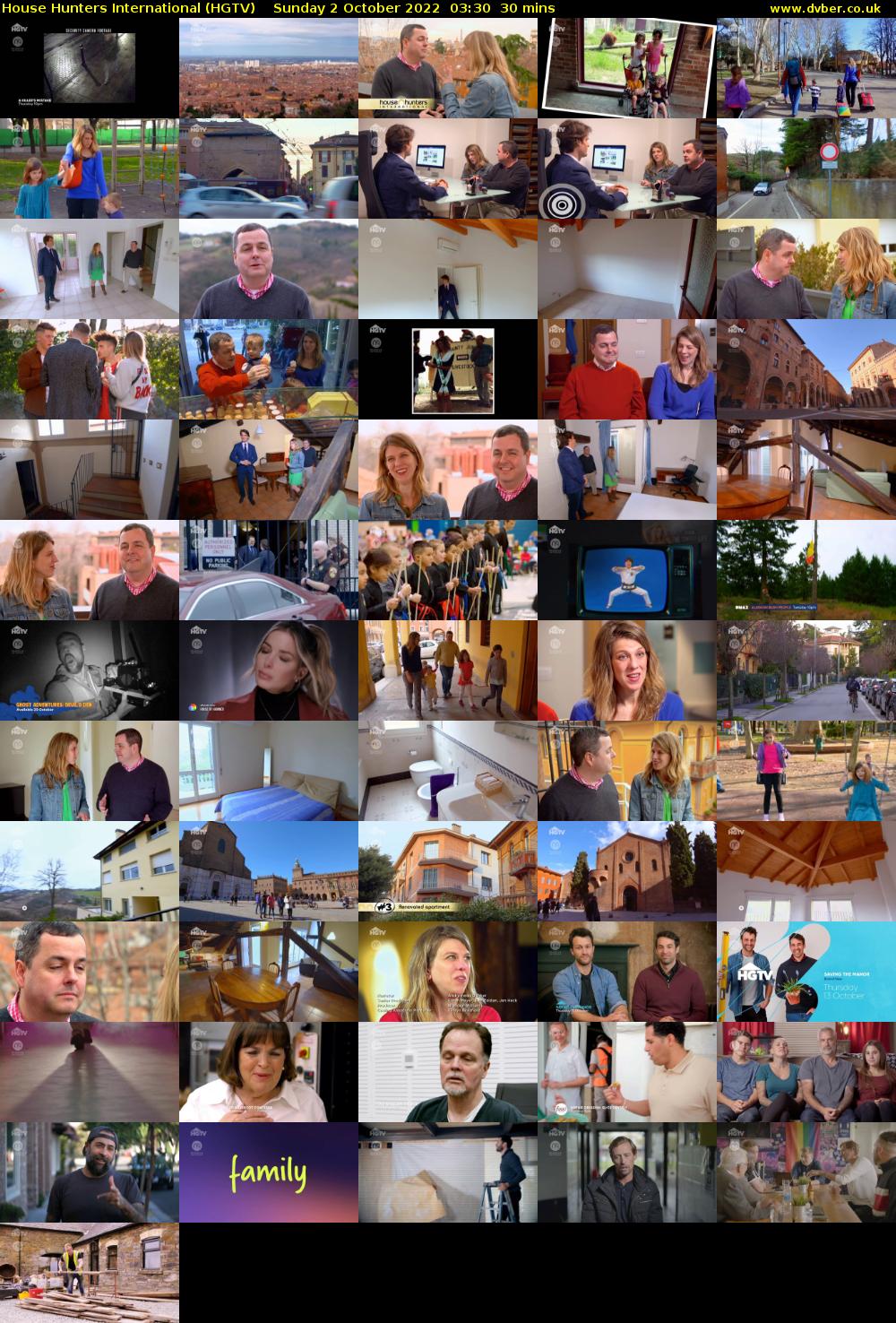 House Hunters International (HGTV) Sunday 2 October 2022 03:30 - 04:00