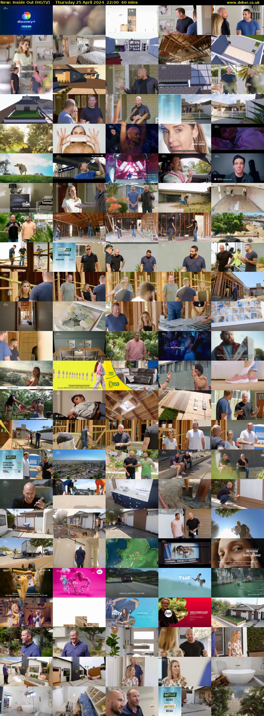 Inside Out (HGTV) Thursday 25 April 2024 22:00 - 23:00