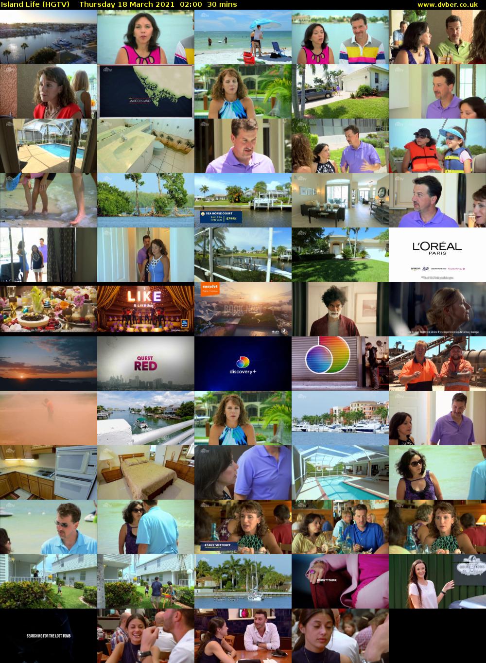 Island Life (HGTV) Thursday 18 March 2021 02:00 - 02:30