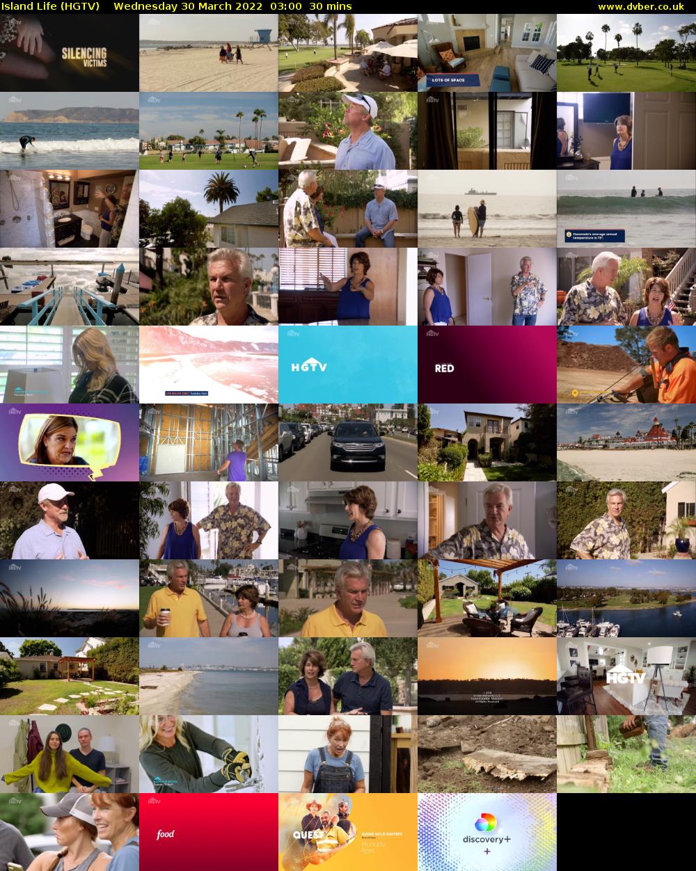 Island Life (HGTV) Wednesday 30 March 2022 03:00 - 03:30