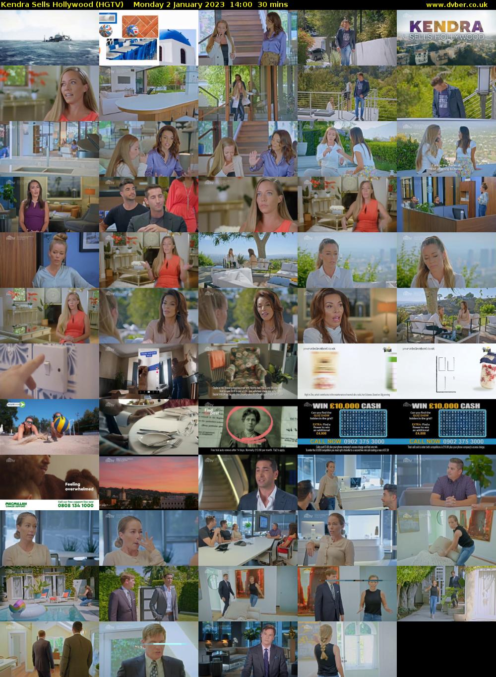 Kendra Sells Hollywood (HGTV) Monday 2 January 2023 14:00 - 14:30