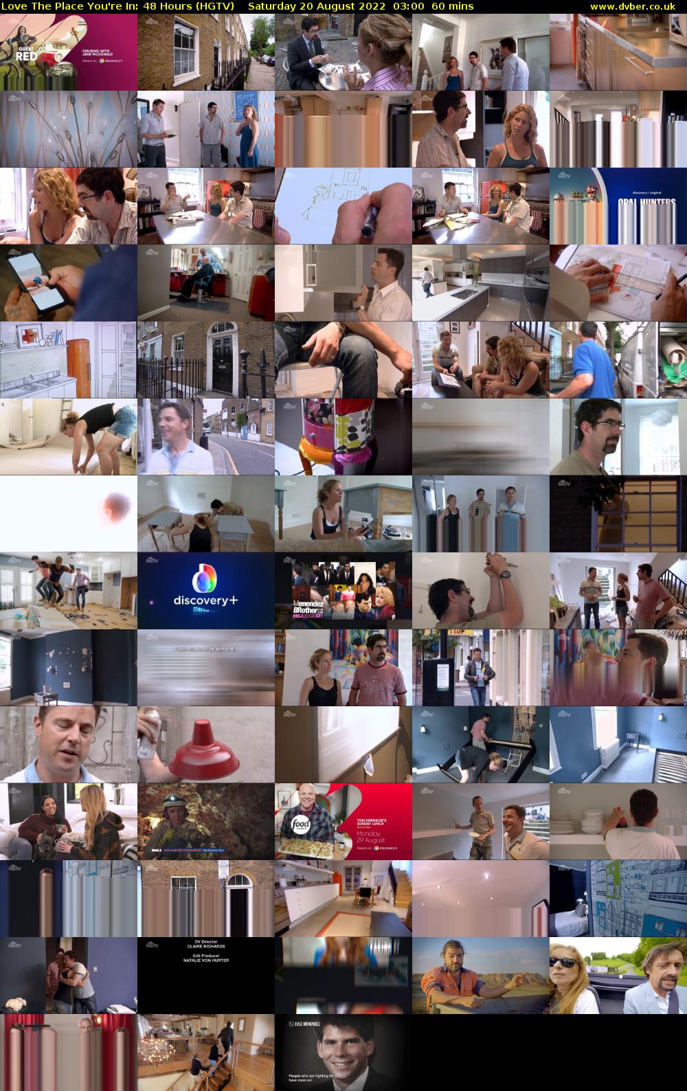 Love The Place You're In: 48 Hours (HGTV) Saturday 20 August 2022 03:00 - 04:00