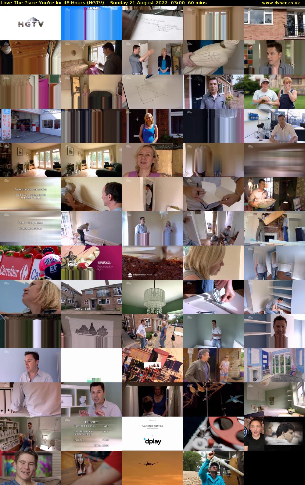 Love The Place You're In: 48 Hours (HGTV) Sunday 21 August 2022 03:00 - 04:00