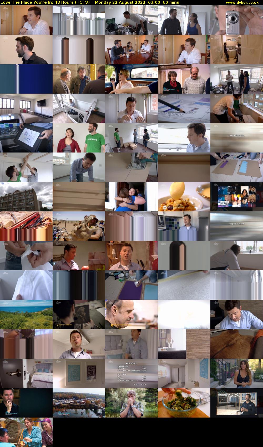 Love The Place You're In: 48 Hours (HGTV) Monday 22 August 2022 03:00 - 04:00