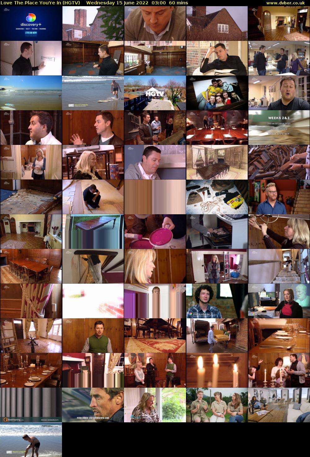 Love The Place You're In (HGTV) Wednesday 15 June 2022 03:00 - 04:00