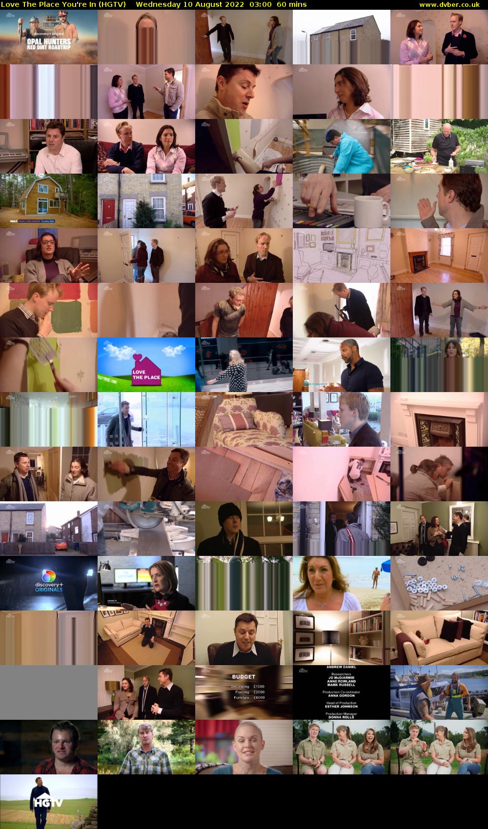 Love The Place You're In (HGTV) Wednesday 10 August 2022 03:00 - 04:00
