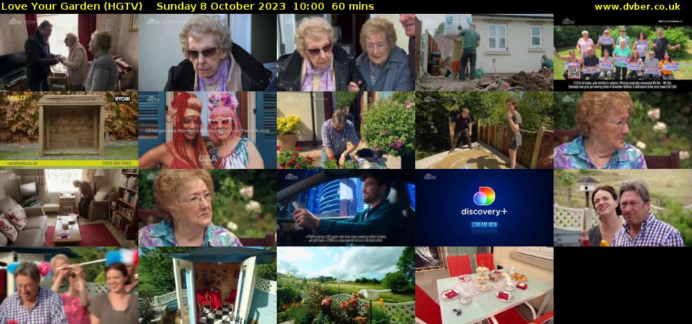 Love Your Garden (HGTV) Sunday 8 October 2023 10:00 - 11:00