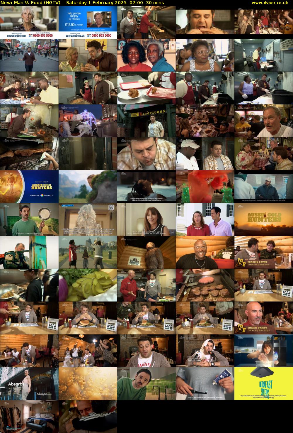 Man V. Food (HGTV) Saturday 1 February 2025 07:00 - 07:30