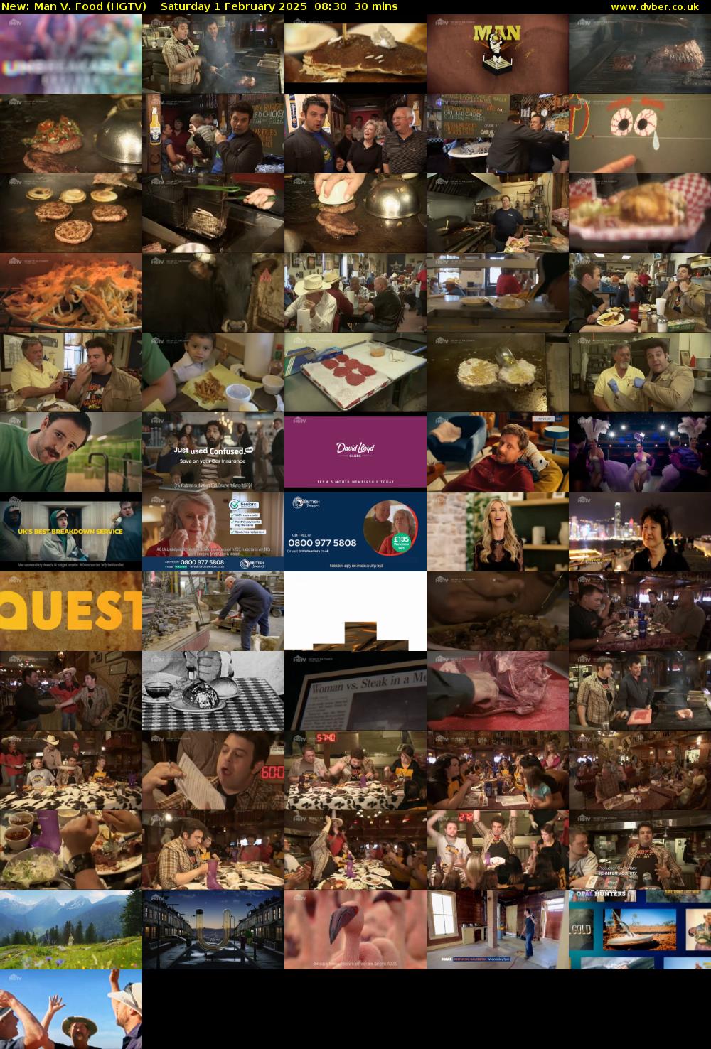 Man V. Food (HGTV) Saturday 1 February 2025 08:30 - 09:00